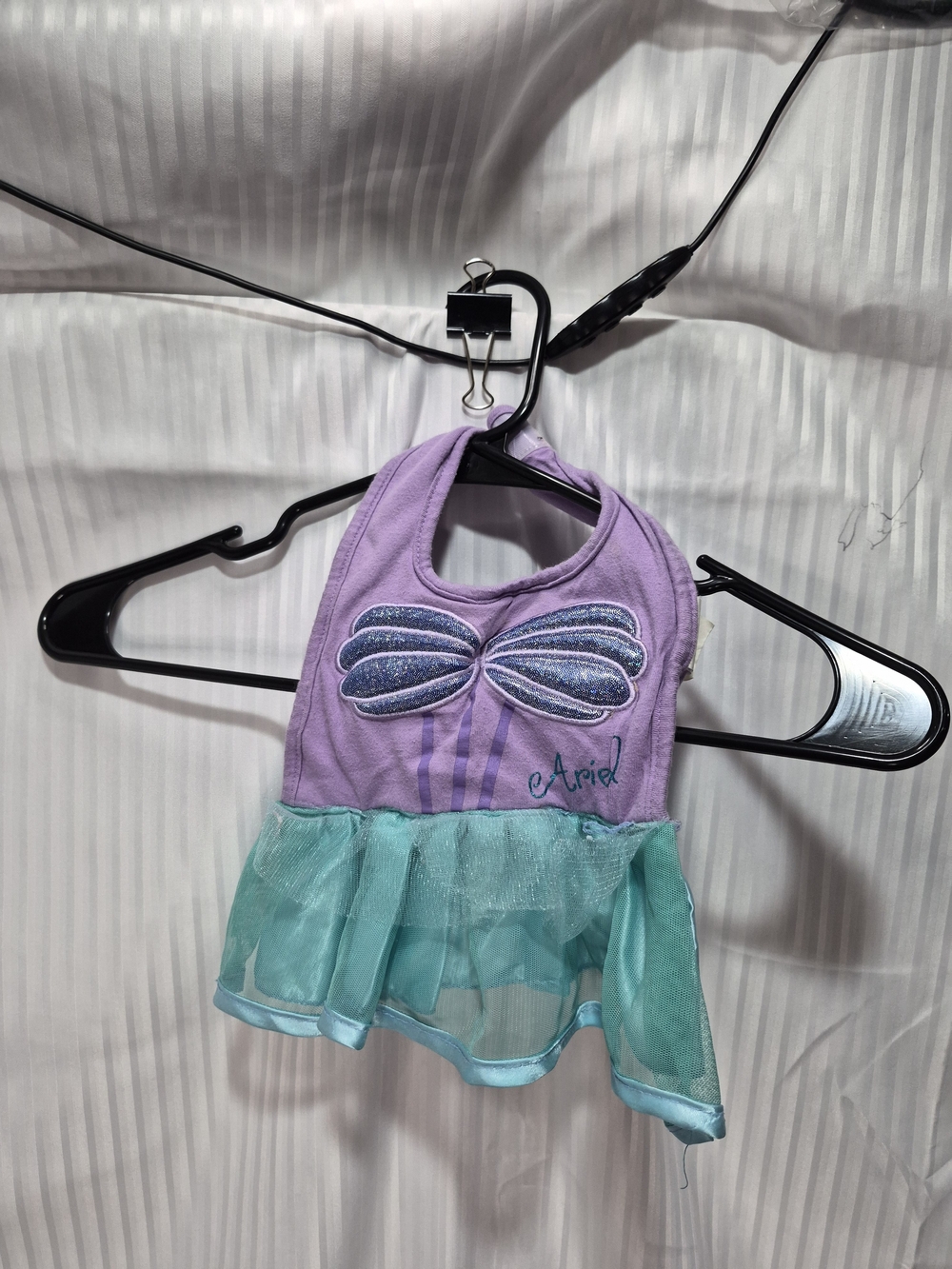 Disney Ariel Purple and Teal Mermaid Bib for Kids